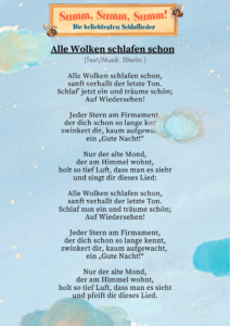 Liedtext zum 3Berlin Song Alle Wolken schlafen schon