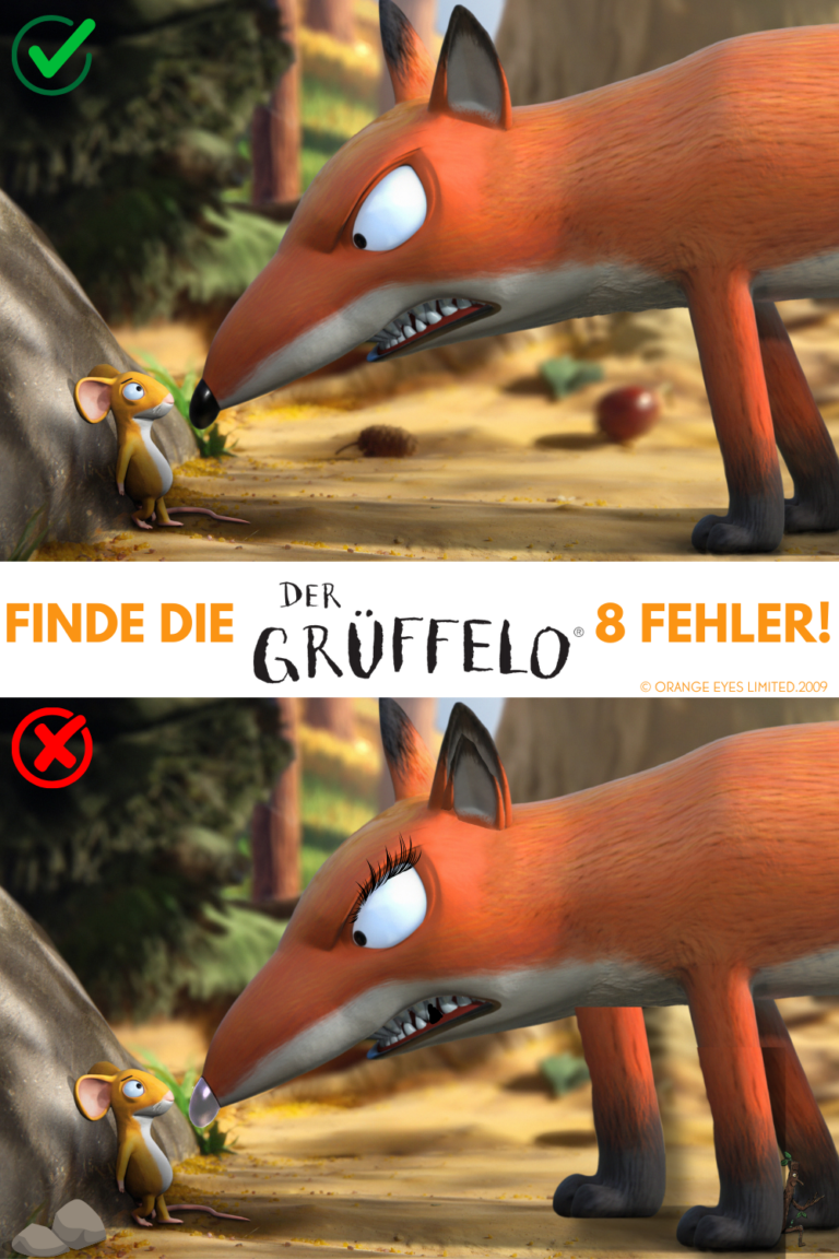 Der Grüffelo Spiel für Kinder "Fehlersuche"