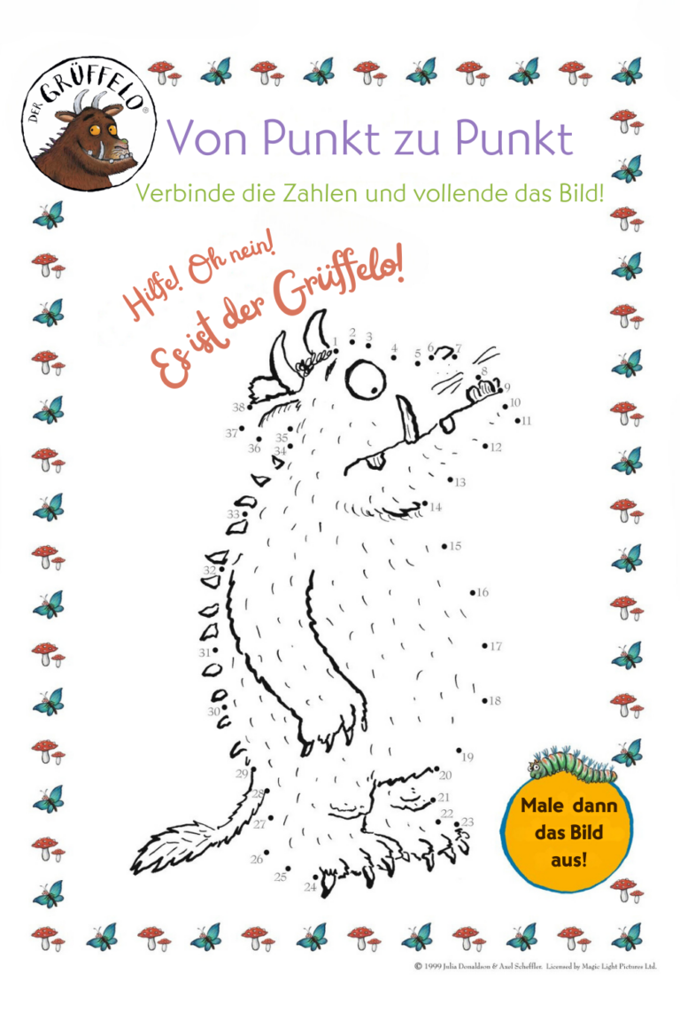 Der Grüffelo Spiel für Kinder Malbild